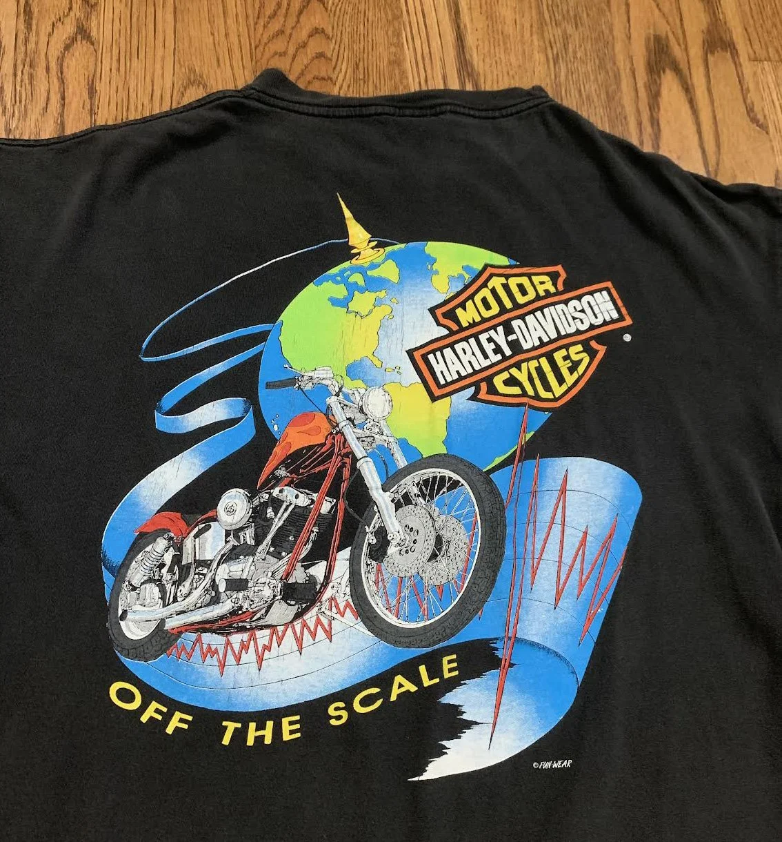 Vintage Harley Davidson Motorcycles 'Off The Scale' Pocket T Shirt
